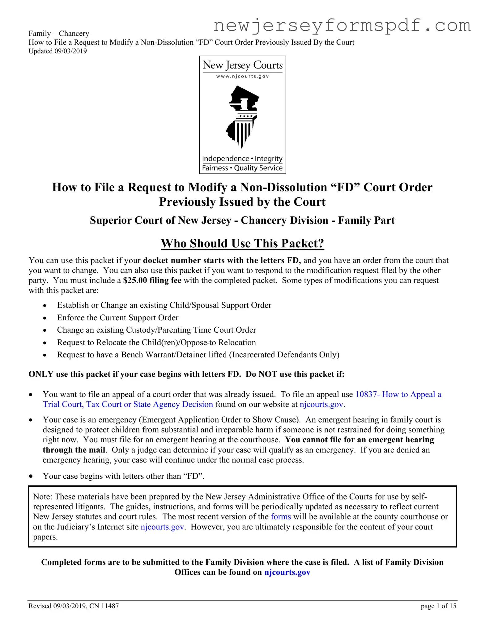 Fill Out a Valid Nj Court 11487 Template
