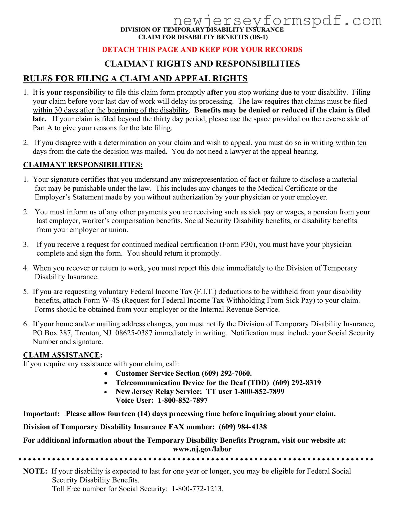 Fill Out a Valid Nj Temporary Disability Template
