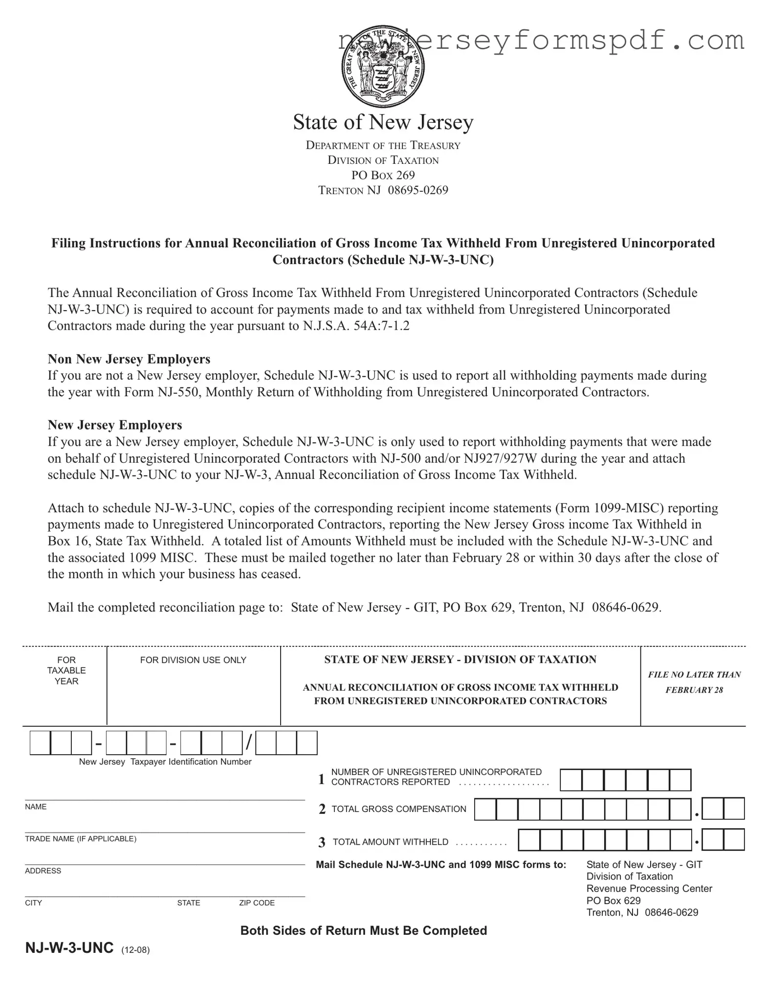 Fill Out a Valid Nj W3 Template