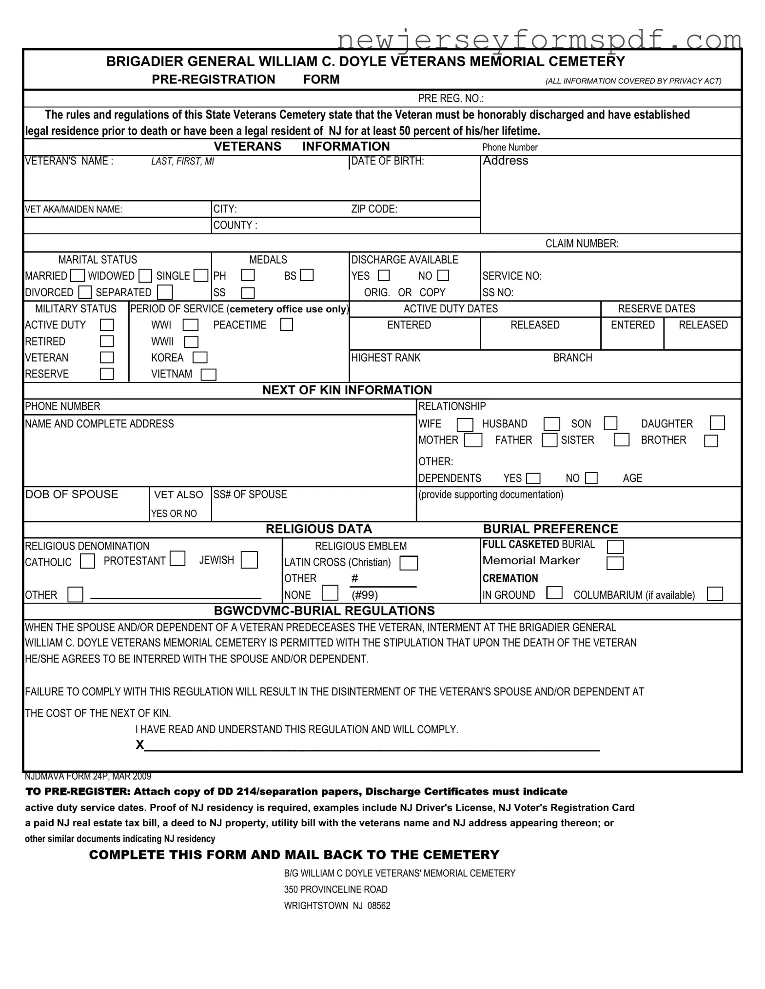 Fill Out a Valid Njdmava 24P Template