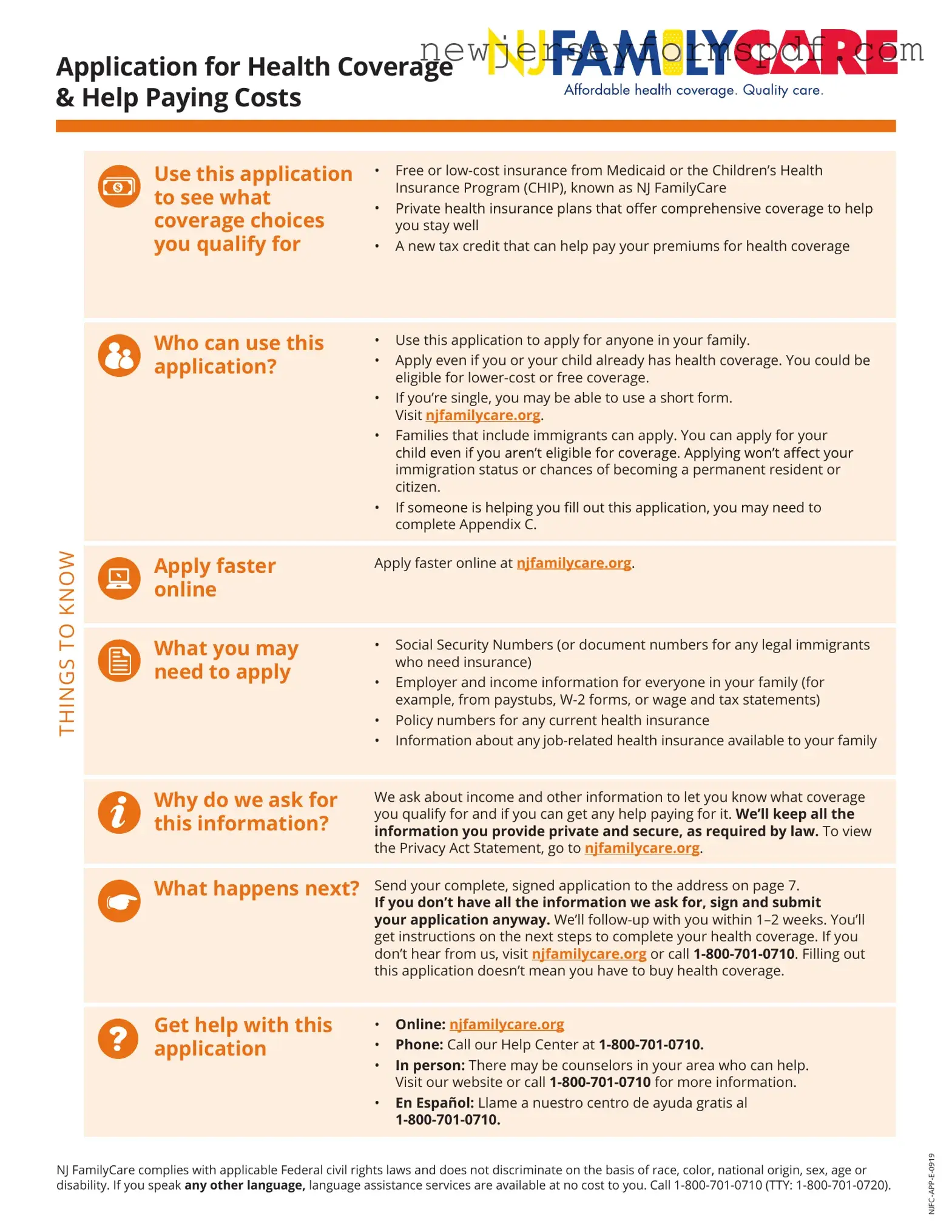 Fill Out a Valid Njfamilycare Application Template