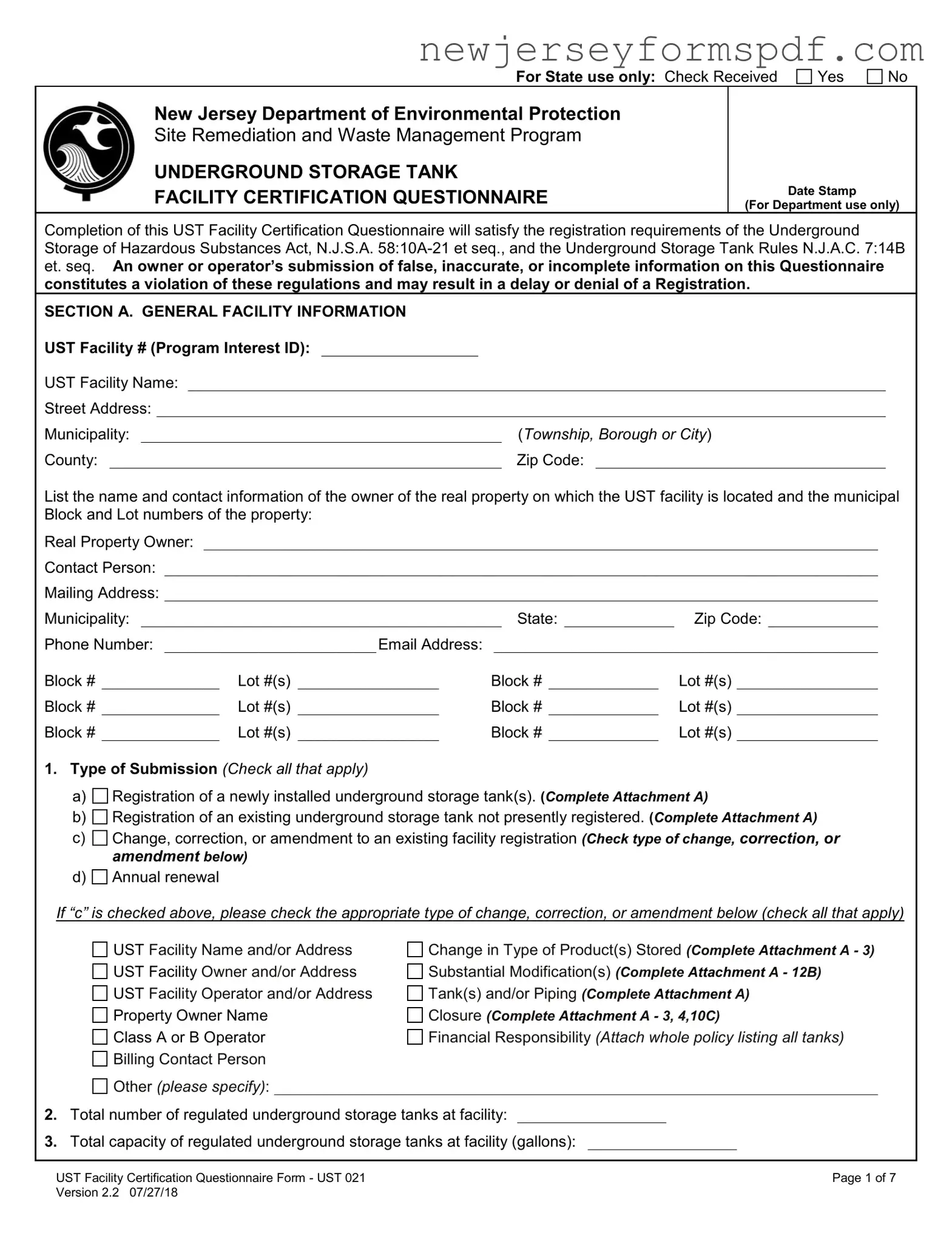Fill Out a Valid Questionnaire Nj Template
