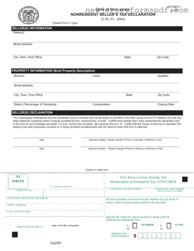 Fill Out a Valid Nj 1040 Es Template