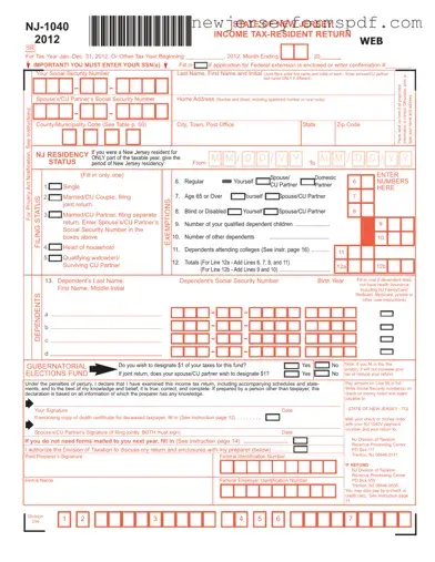 Fill Out a Valid Nj 1040 Template