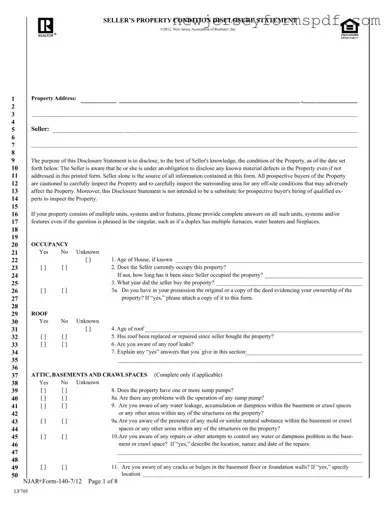 Fill Out a Valid Njar 140 Template