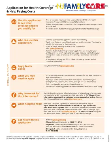 Fill Out a Valid Njfamilycare Application Template