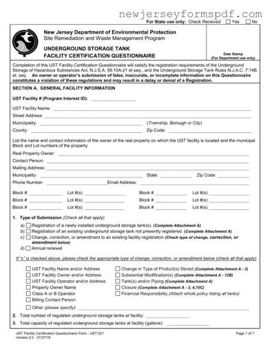 Fill Out a Valid Questionnaire Nj Template